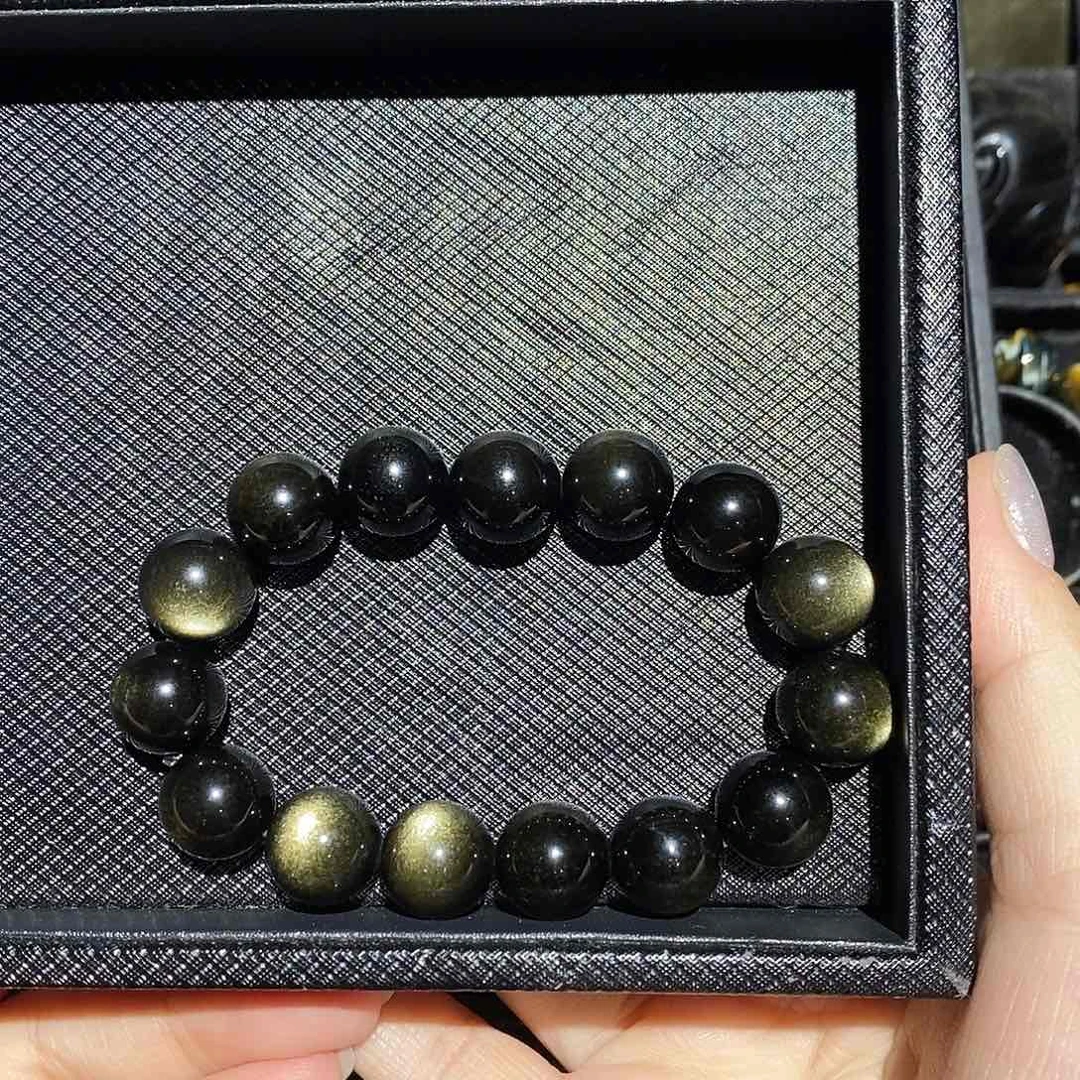 A***9黑曜岩未镶嵌手链