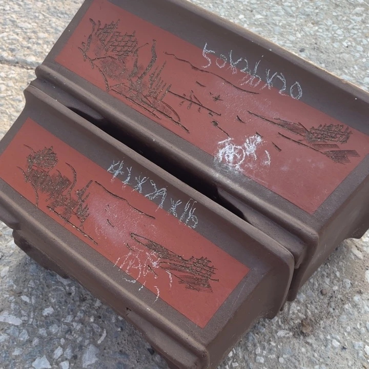 细***蒙宜兴紫砂花盆，现货发