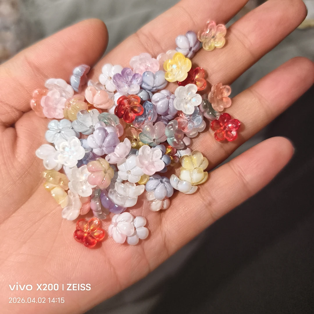 立体琉璃小花diy手工串珠编织饰品材料