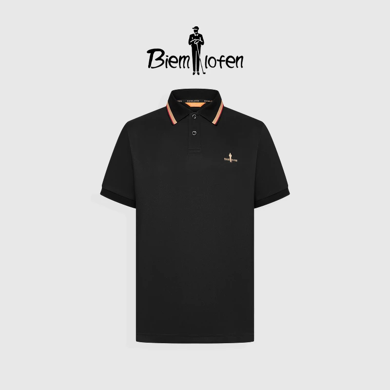 【冷感科技面料】比音勒芬夏季新款撞色翻领凉感短袖polo衫男
