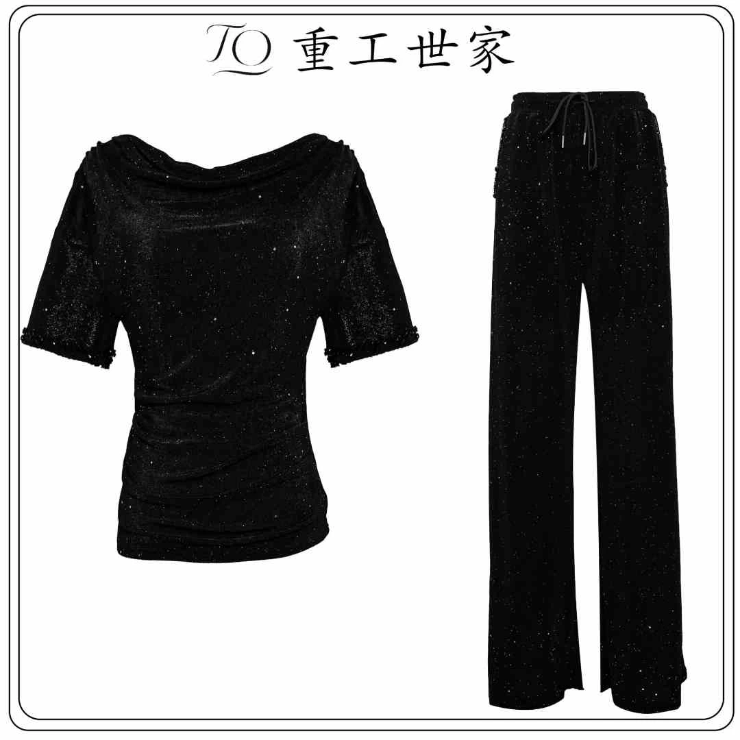 重工钉珠气质百搭通勤气质风松弛感华丽套装15