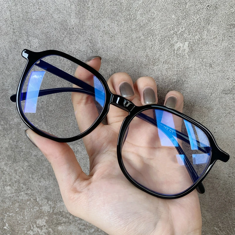 韩版黑框百搭复古老花眼镜女可配有度数防蓝光防辐射平光眼镜男潮