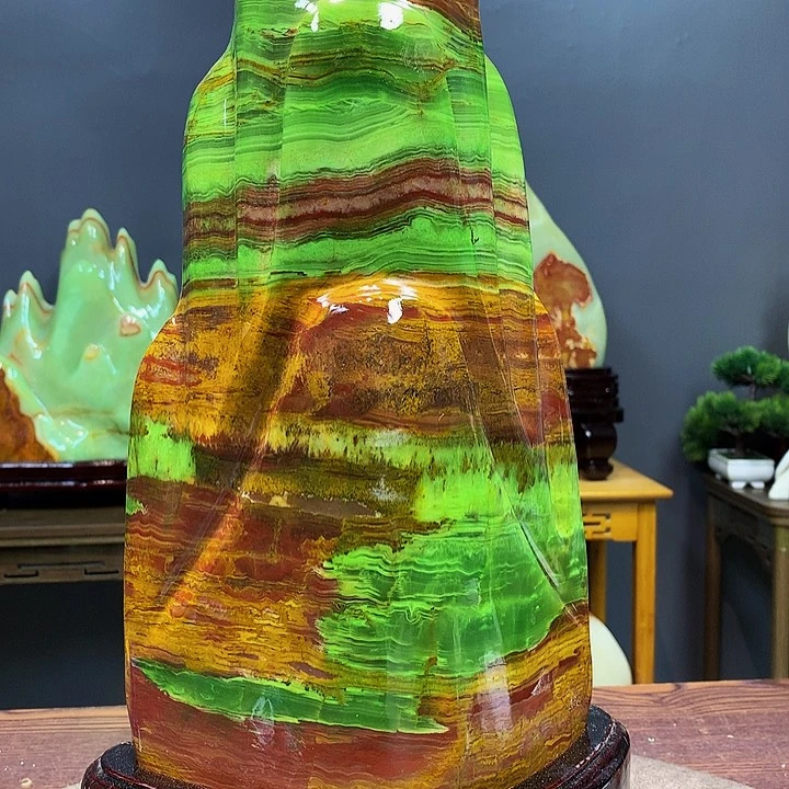 石材靠山摆件创意