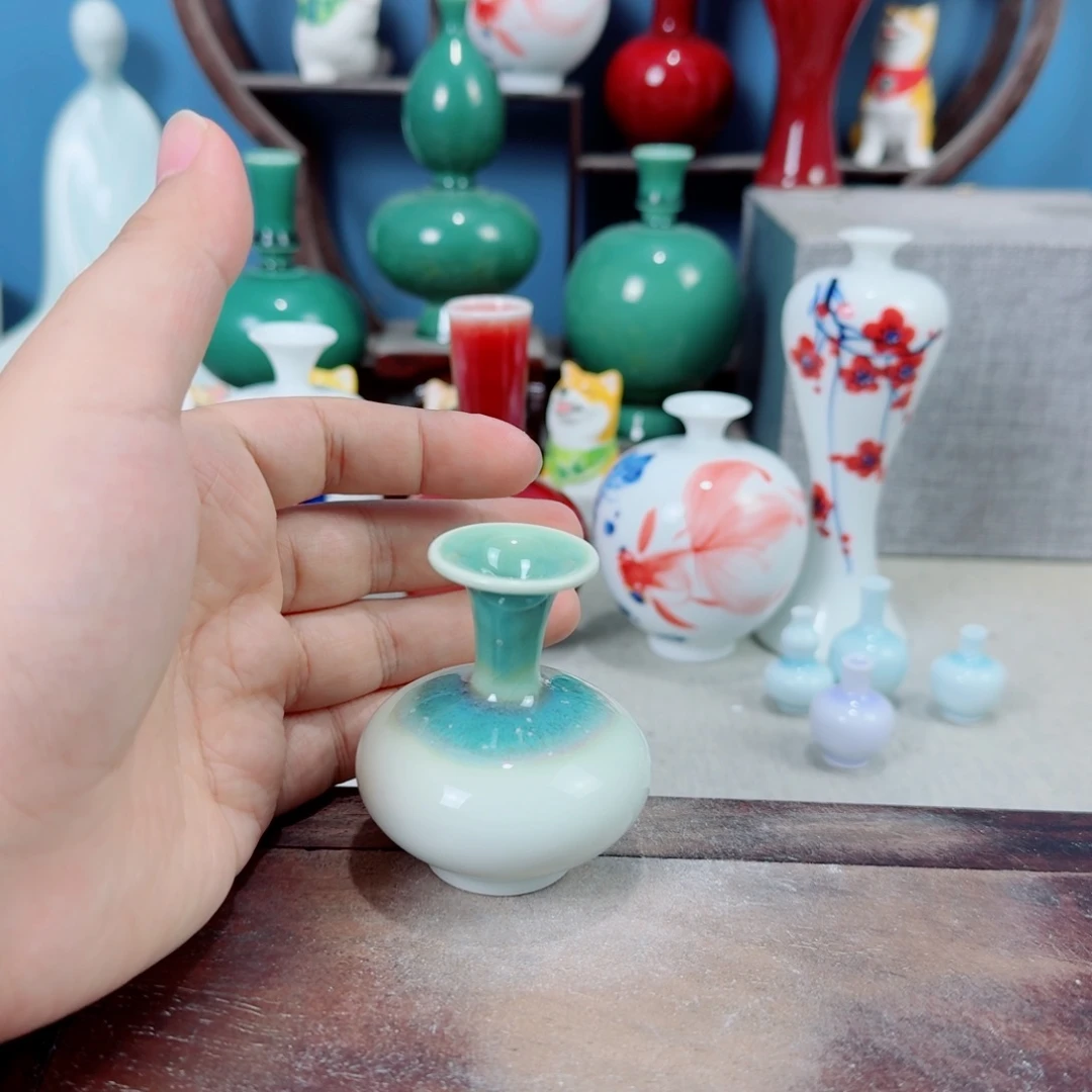 陶瓷手工小花器摆件
