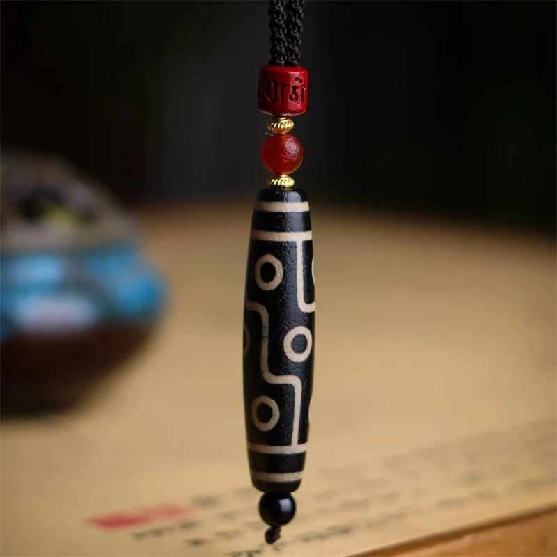 天然西藏真品二三六七八九眼珠玛瑙吊坠男女佛珠挂件项链毛衣链