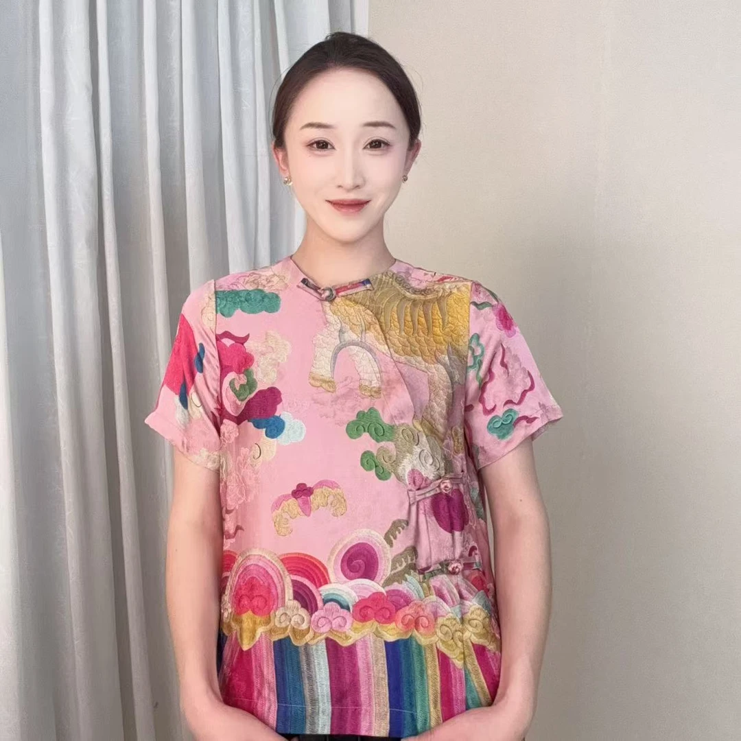 【祥云瑞兽】2025新款新中式国风短袖JM-89