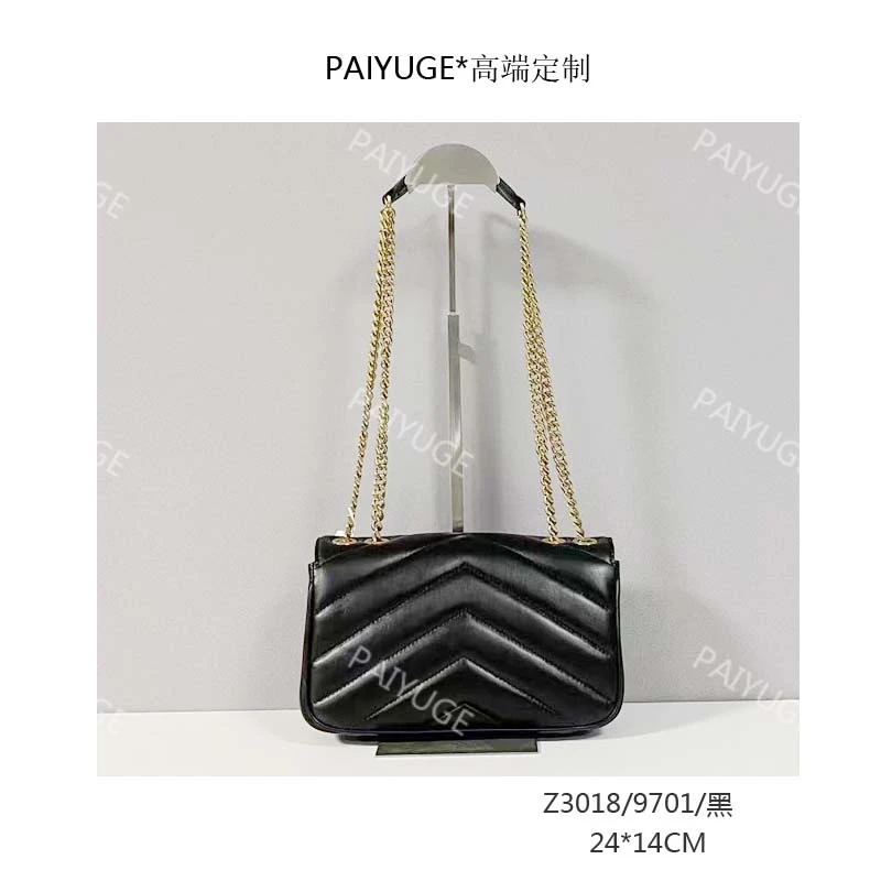 Z3108/9701/黑 Paiyuge高端订制女士手提单肩包斜挎包 2045