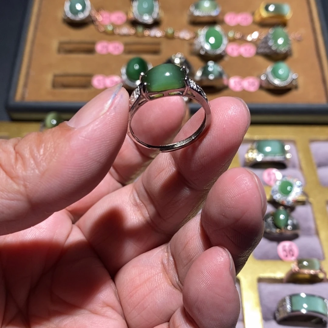 和田玉（碧玉）戒指未镶嵌