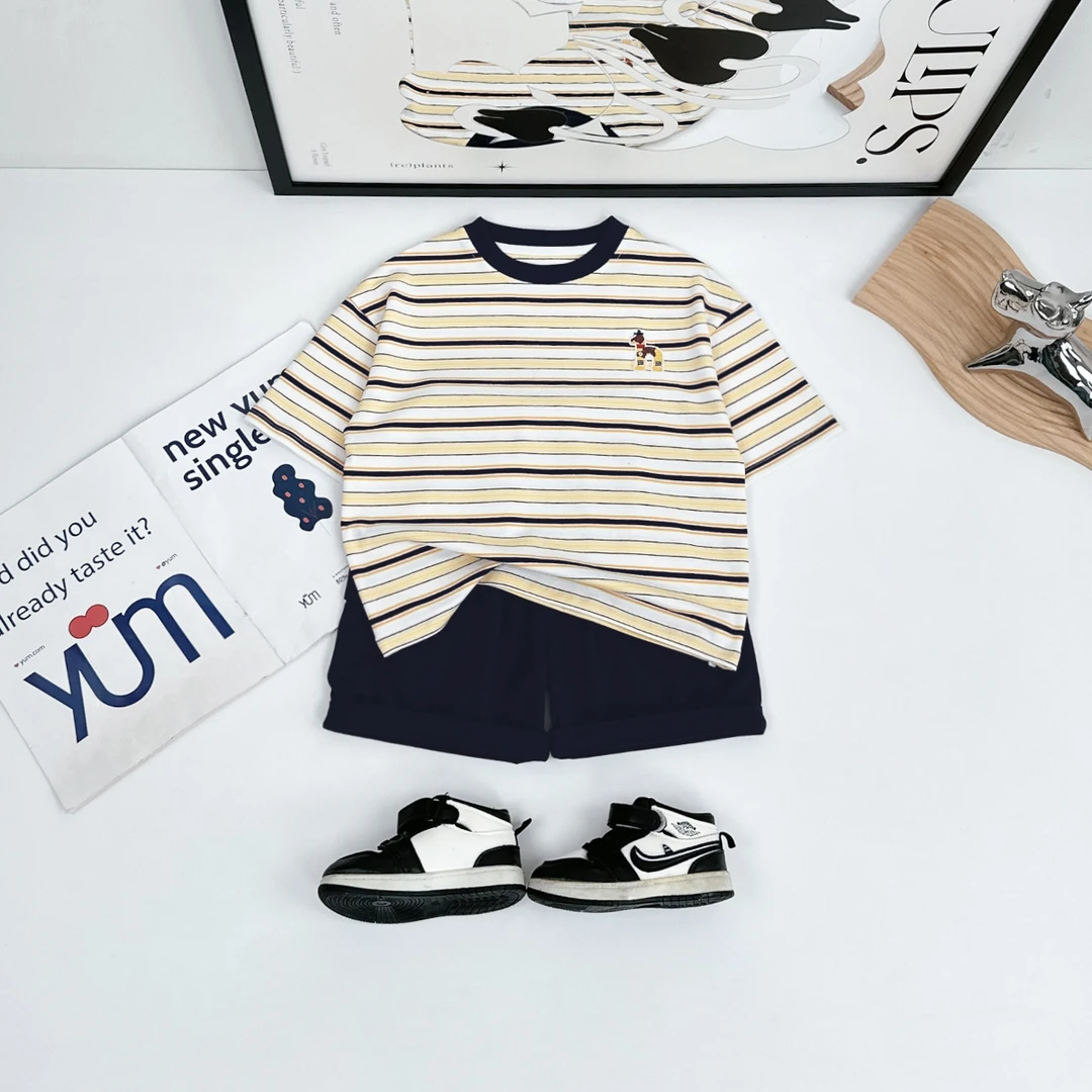 儿童夏装套装夏季2025新款男童短袖两件套 HZ25404 悠悠童话童装