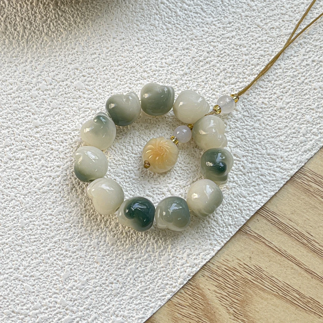 绿飘花猫爪手机挂件    G-B149050