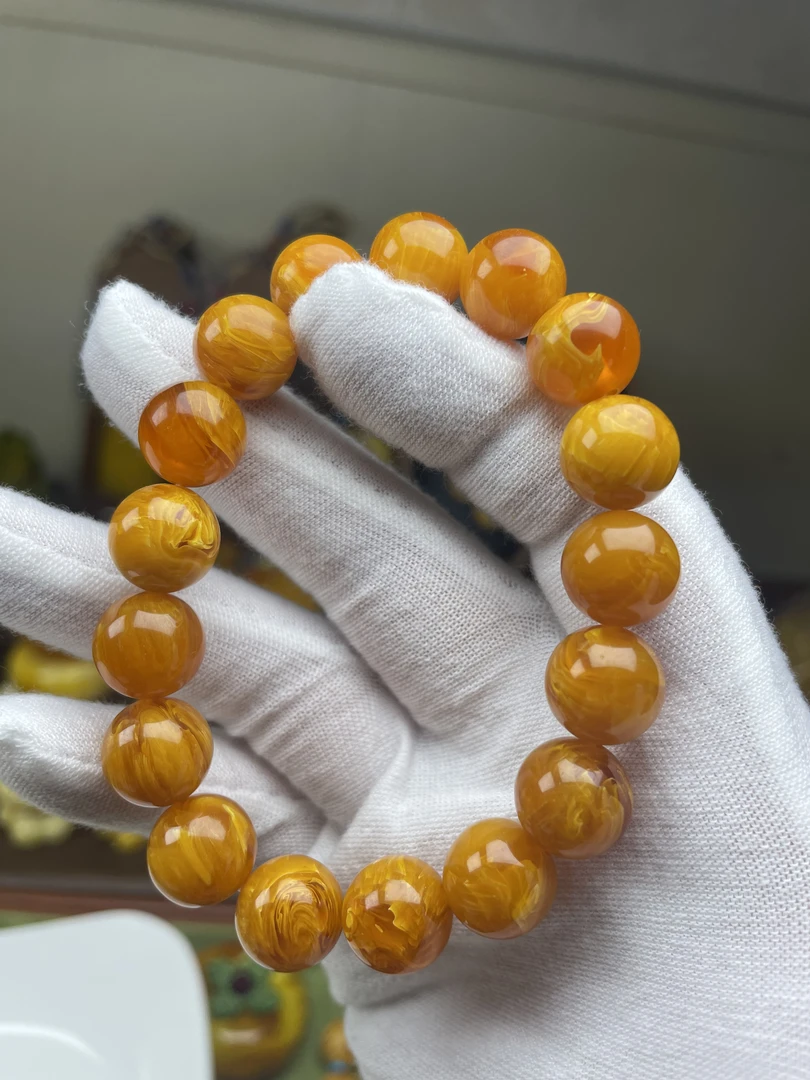 十四MM藏红圆珠一条