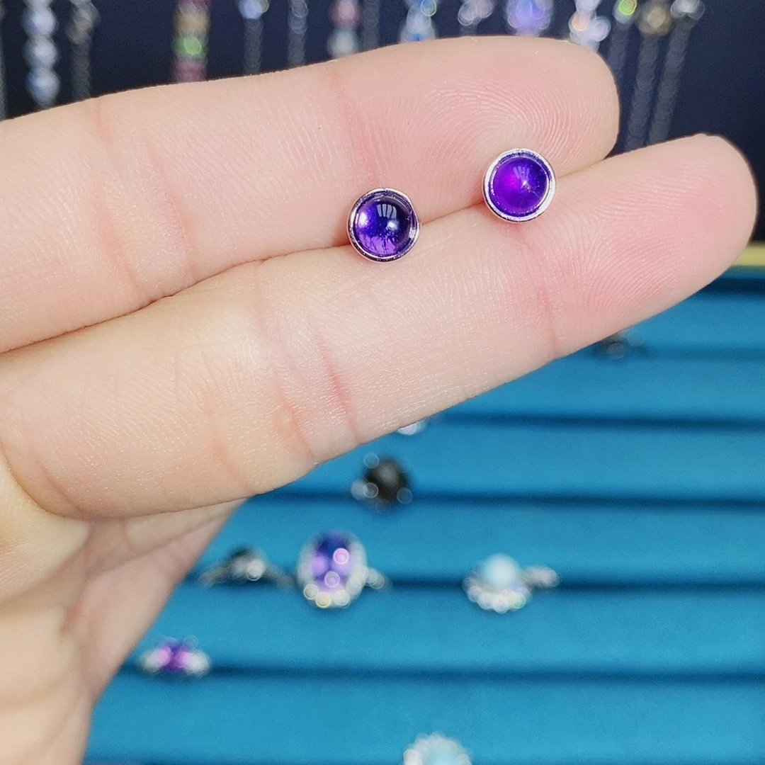 紫晶珠宝半成品银S925镶嵌