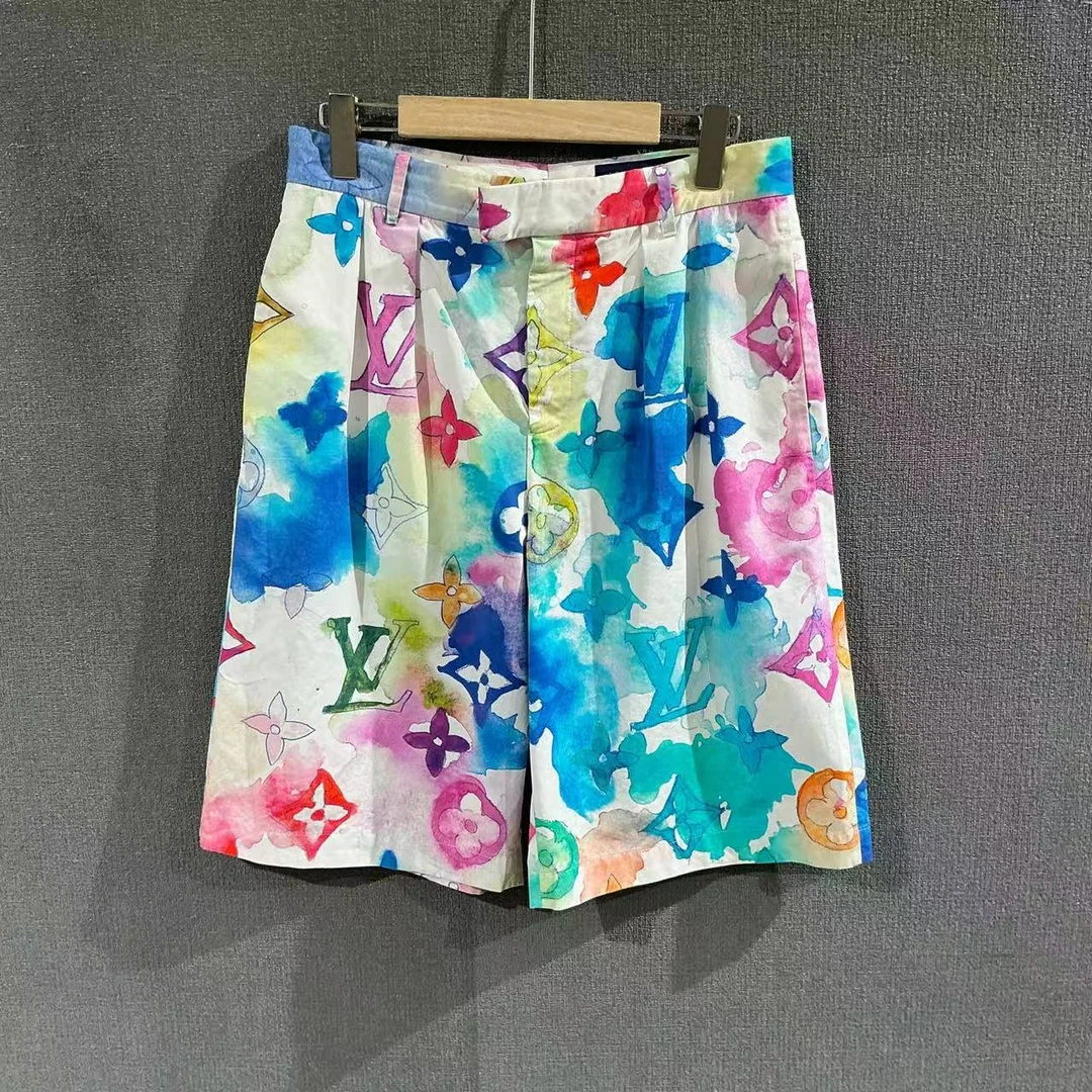 99新 LouisVuitton/路易威登 （pm）水墨满印炫彩短裤 40码/5361