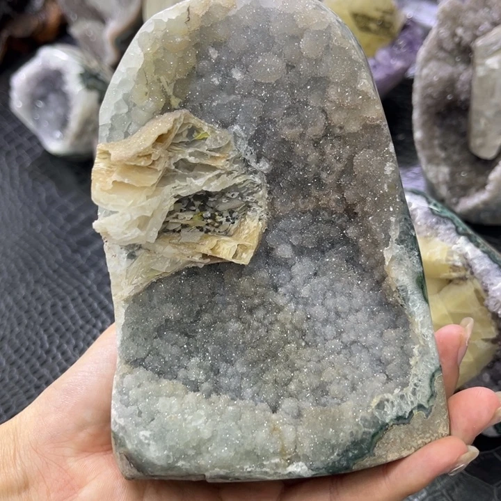 水晶未镶嵌发饰奇石彩晶簇