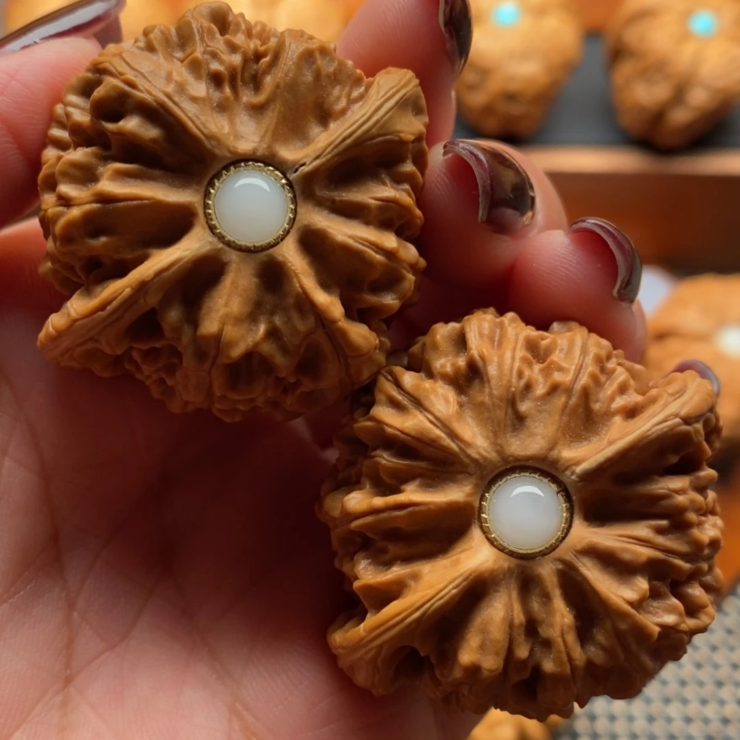 文玩核桃把件43尺寸宫灯狮子头