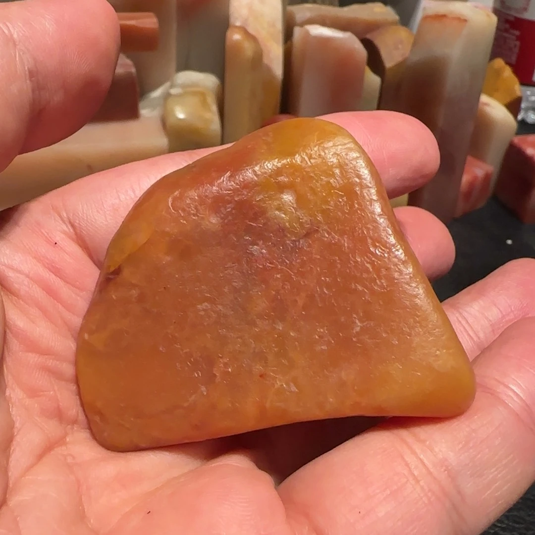 老挝石田黄原石，