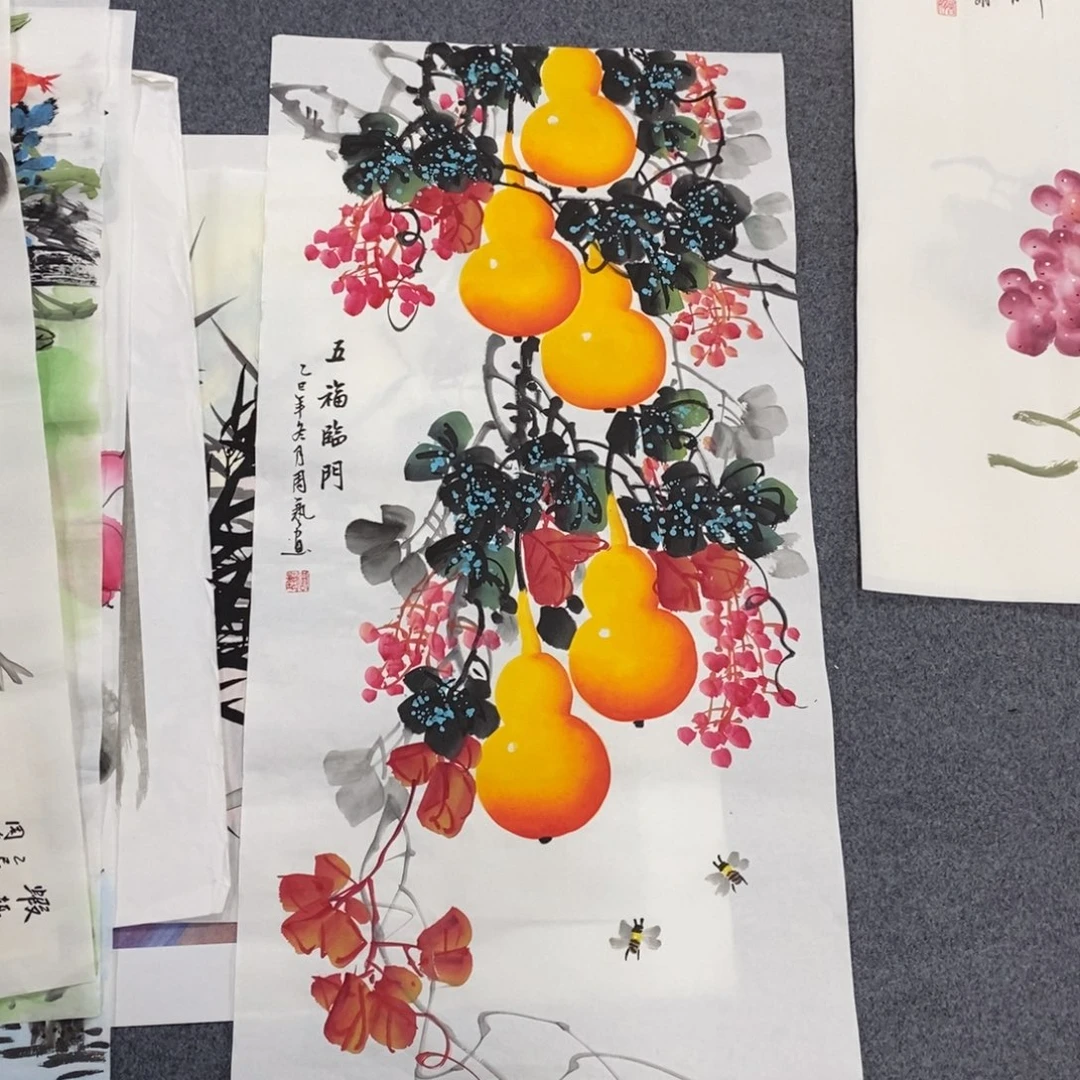 国画尺寸100✖️50三尺精品手绘画