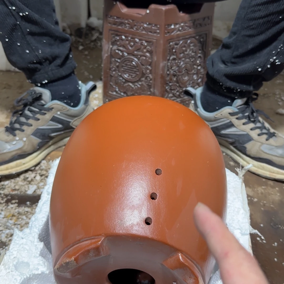 紫砂花盆口径14高度20