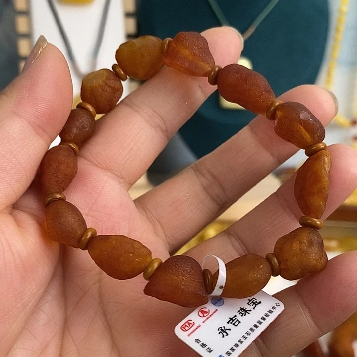 未镶嵌蜜蜡手链手串