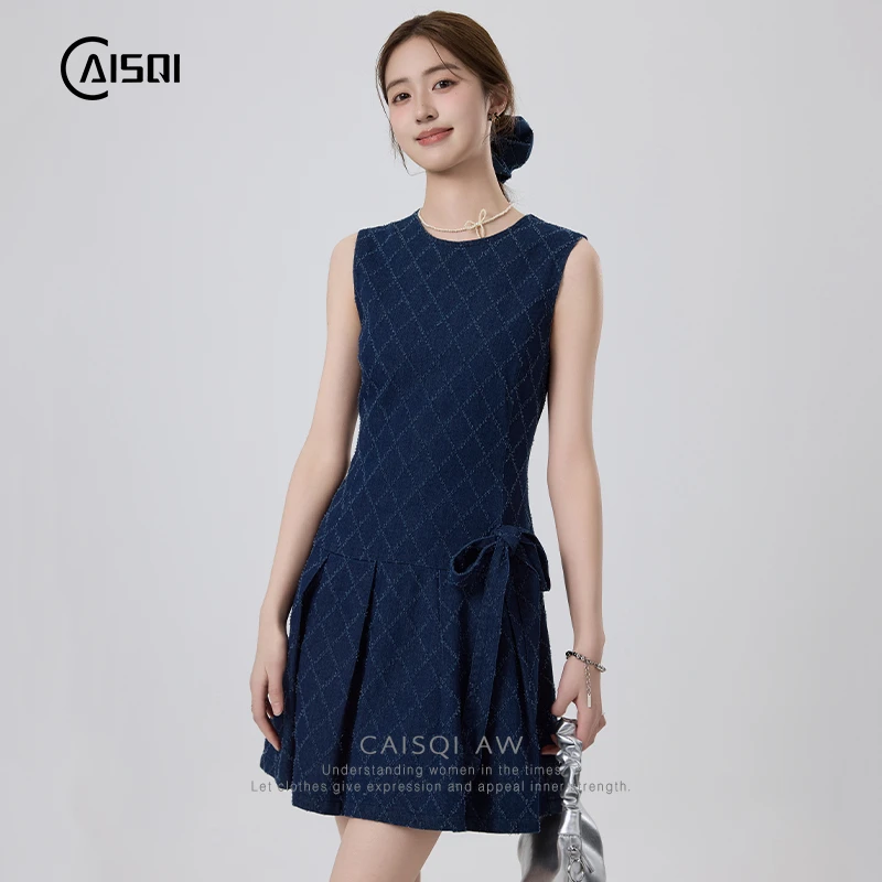 柴十七牛仔裙大方得体穿搭女夏季2025新款短裙气质法式无袖连衣裙