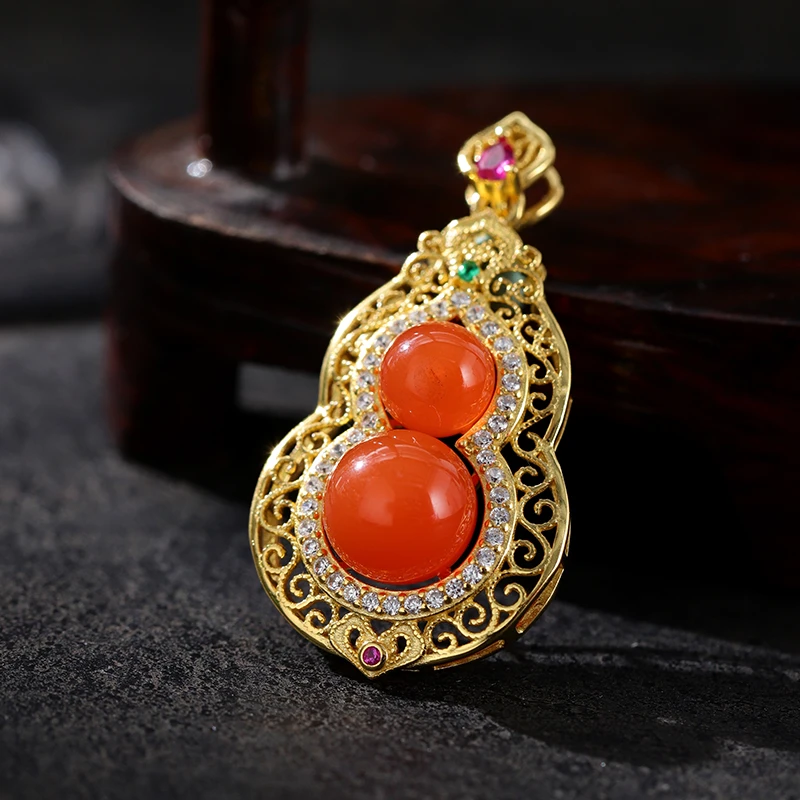 南红葫芦吊坠（送绳子）-多样性发其一