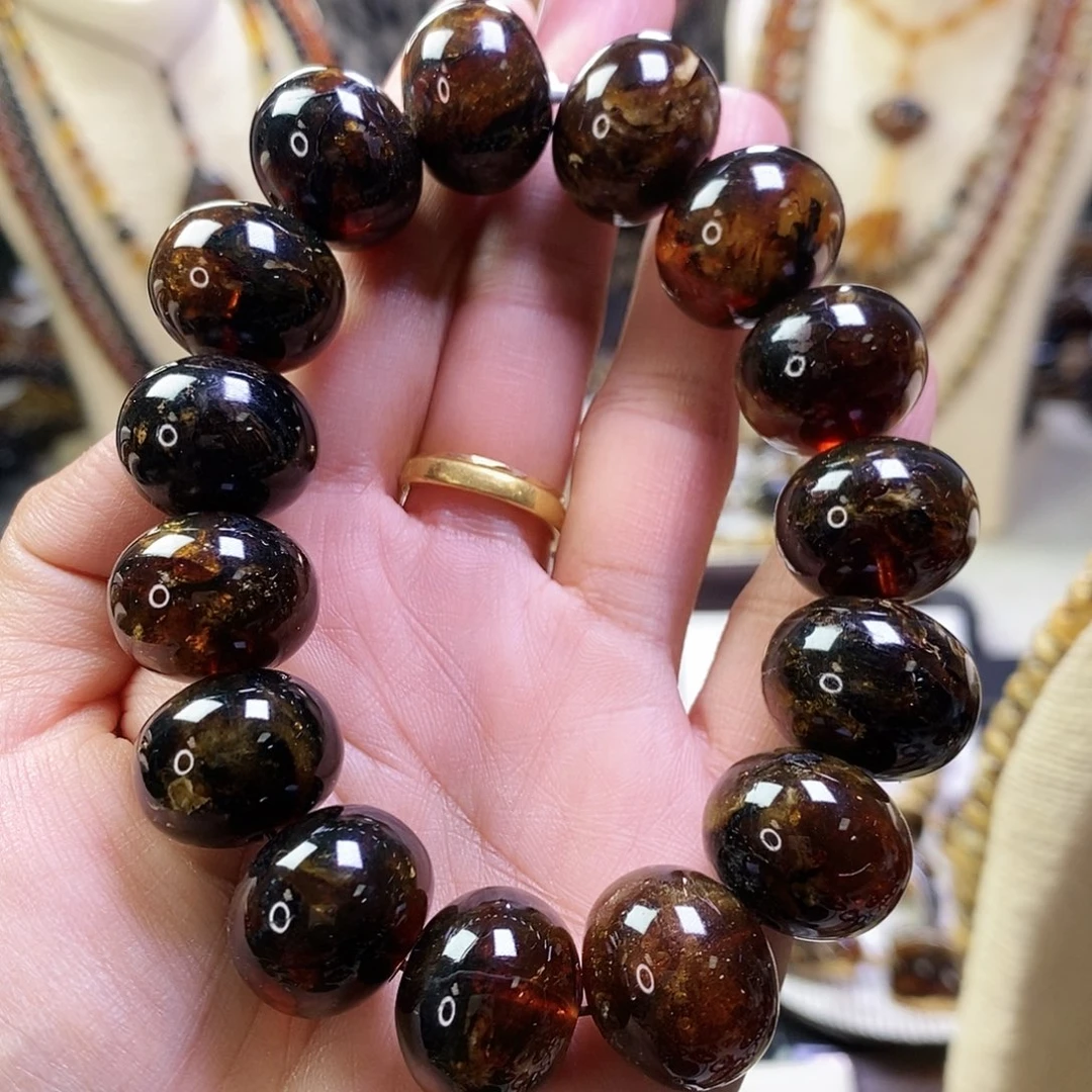 故***云琥珀未镶嵌裸石翳花17.9-18.8mm