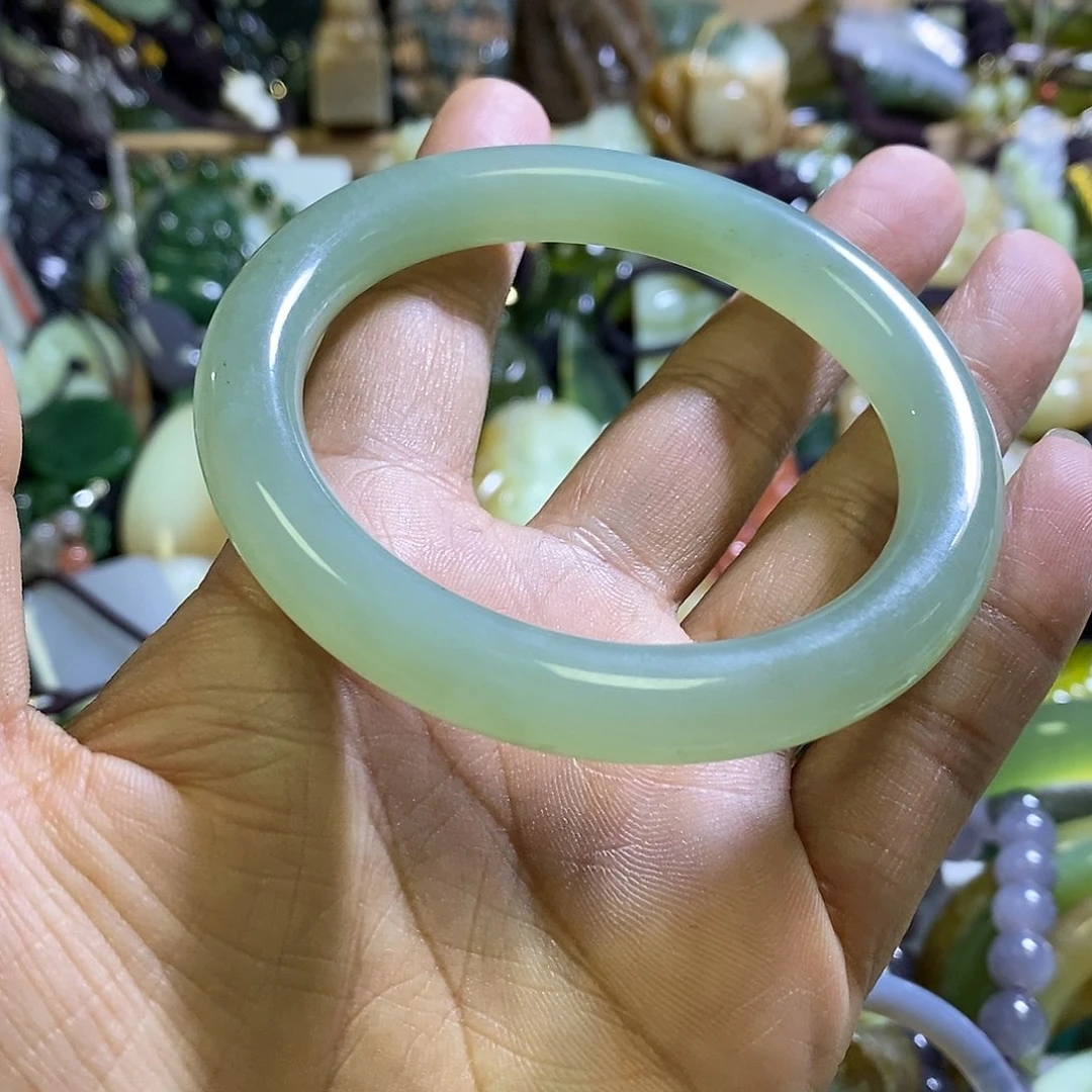 未镶嵌岫玉手镯58口径