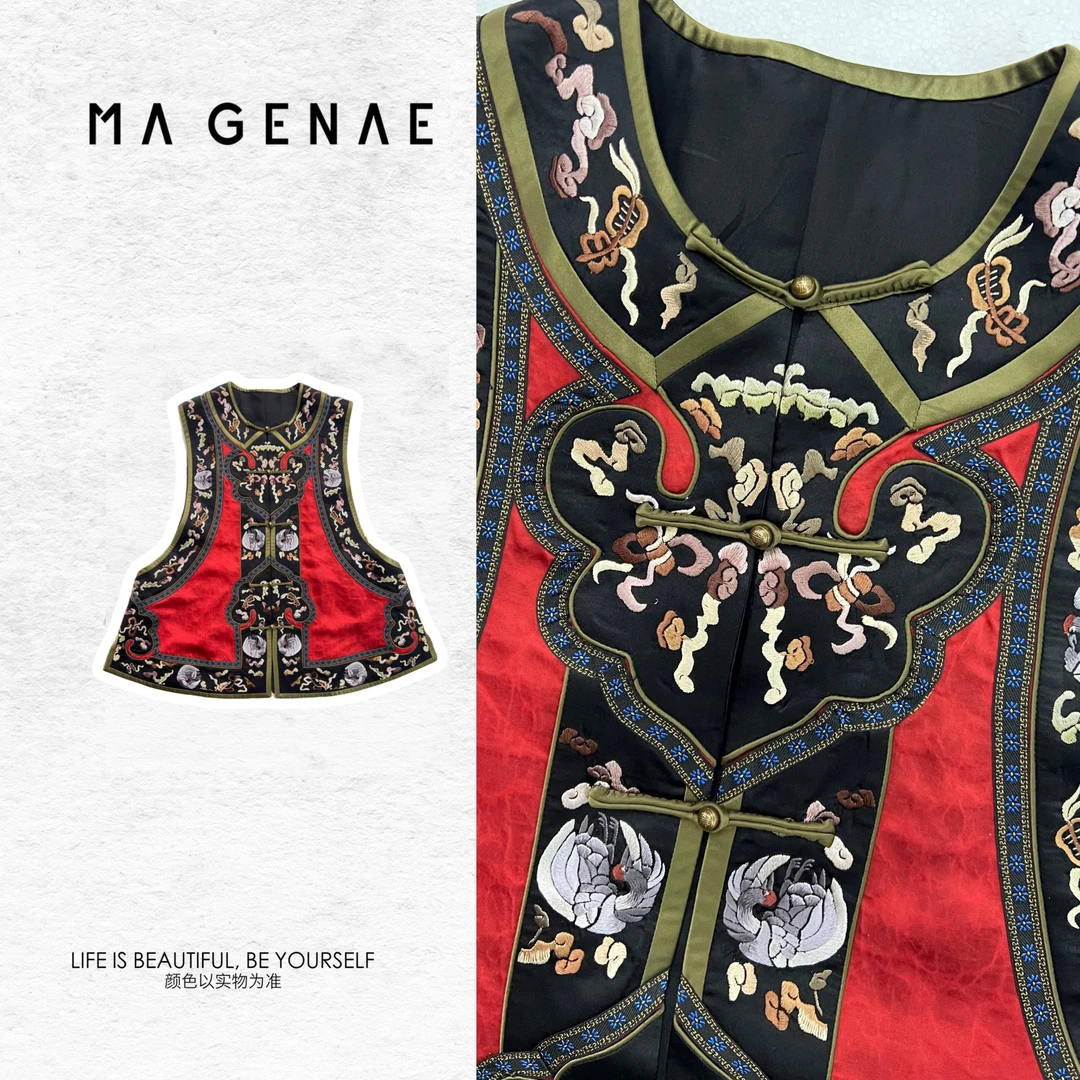 MAGENAE【鸿运当头】2025重工刺绣国风新中式女士马甲SR329