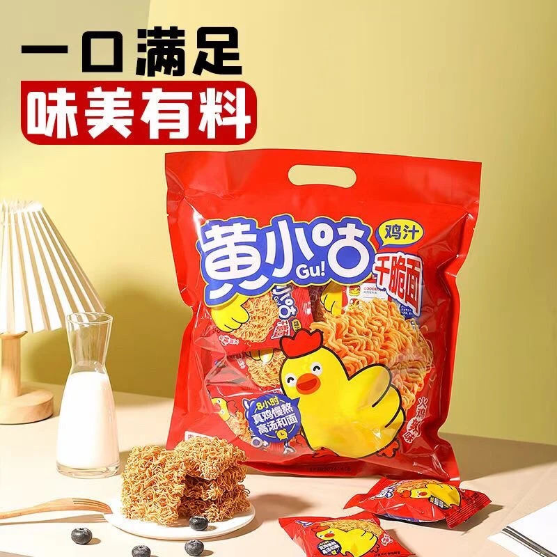 拉萨发货西藏包邮黄小咕鸡汁干脆面掌心脆方便面儿时怀旧干脆面
