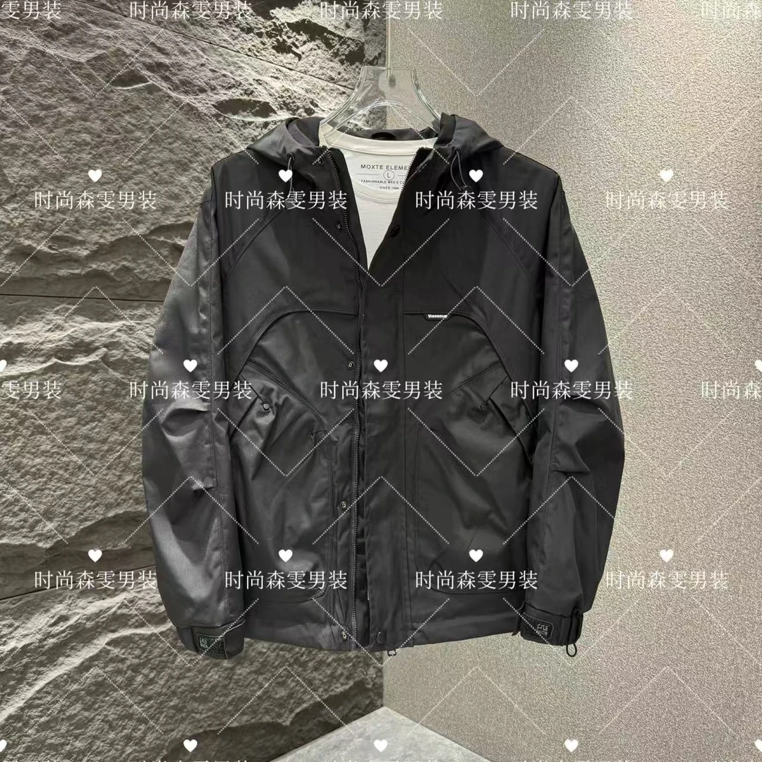 早春男士男装时尚休闲简约经典潮流百搭帅气夹克纯色连帽外套9203