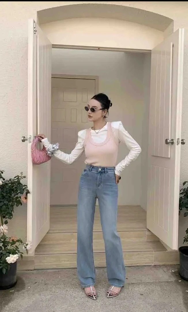 筷子直筒牛仔裤显瘦显腿长