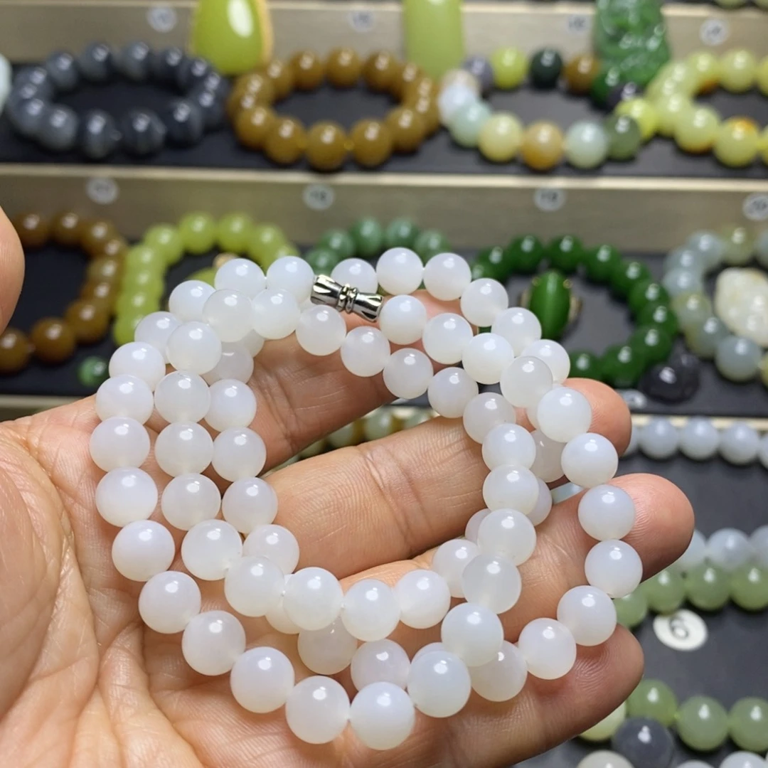 和田玉手串未镶嵌