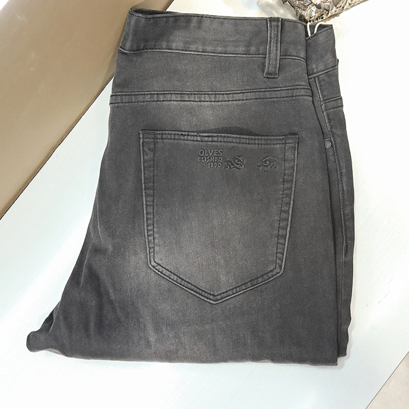 狼-国品牌 原单  夏季薄款修身牛仔九分裤3536