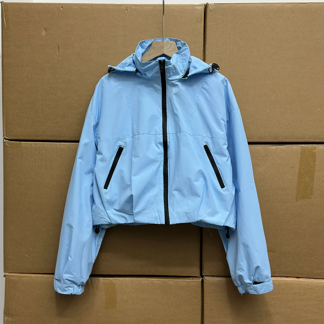 王炸福利清仓！韩系运动休闲百搭短款连帽压胶夹克外套女