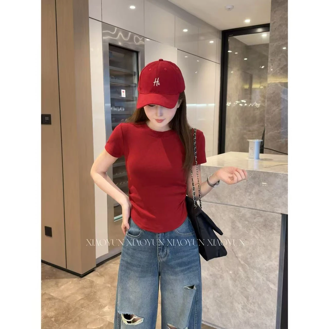 纯欲风百搭T 小允姐姐2025新款时尚气质纯欲风百搭T恤