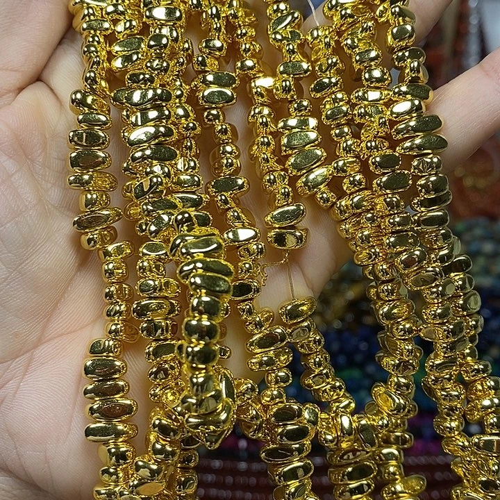 玛瑙/玉髓未镶嵌珠宝半成品黑胆石碎银子（2条）