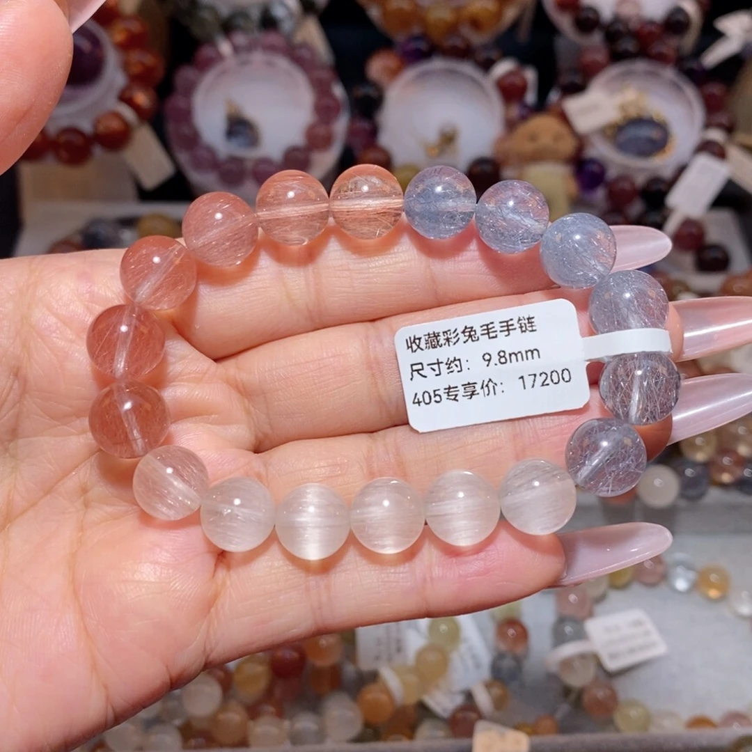 手链未镶嵌水晶彩兔毛