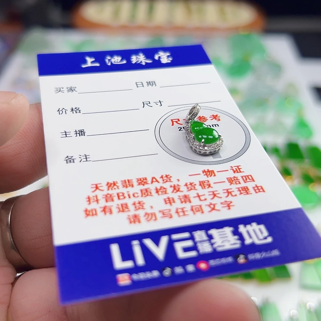 颈饰18K金镶嵌翡翠翡翠