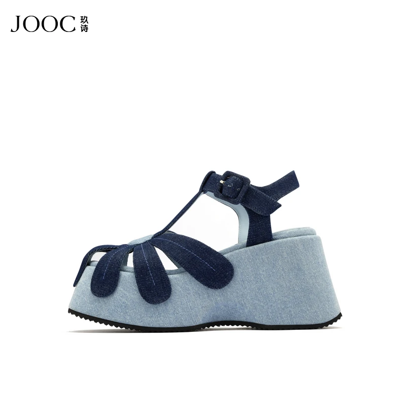 【向阳而生】JOOC玖诗包头罗马凉鞋女春夏新款镂空外穿女鞋