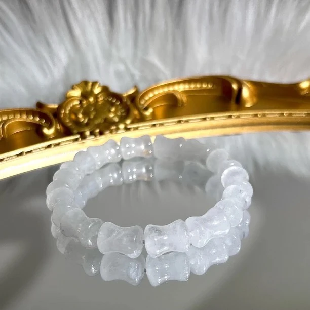 天然白幽灵水晶竹节设计款手串-A222多样性发其一