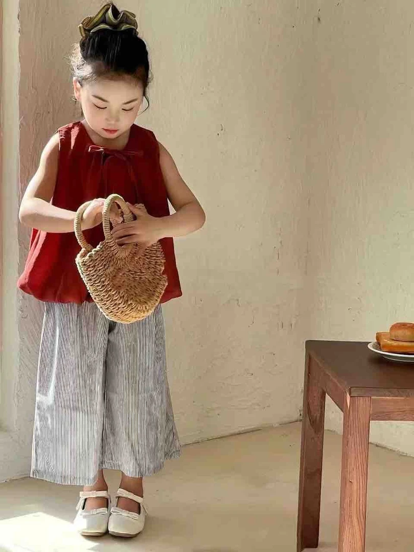 【新疆包邮】夏季新款花苞条纹两件套B101