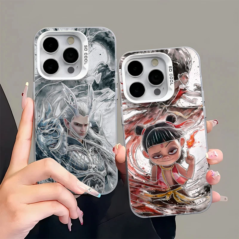魔童哪吒闹海适用苹果16pro/15手机壳华为P70oppo小米15vivo防摔