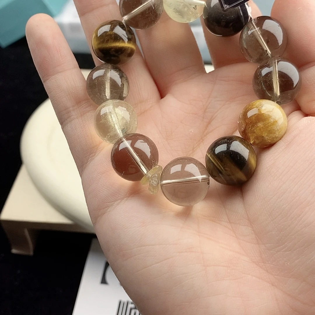 银S925镀金镶嵌手链水晶