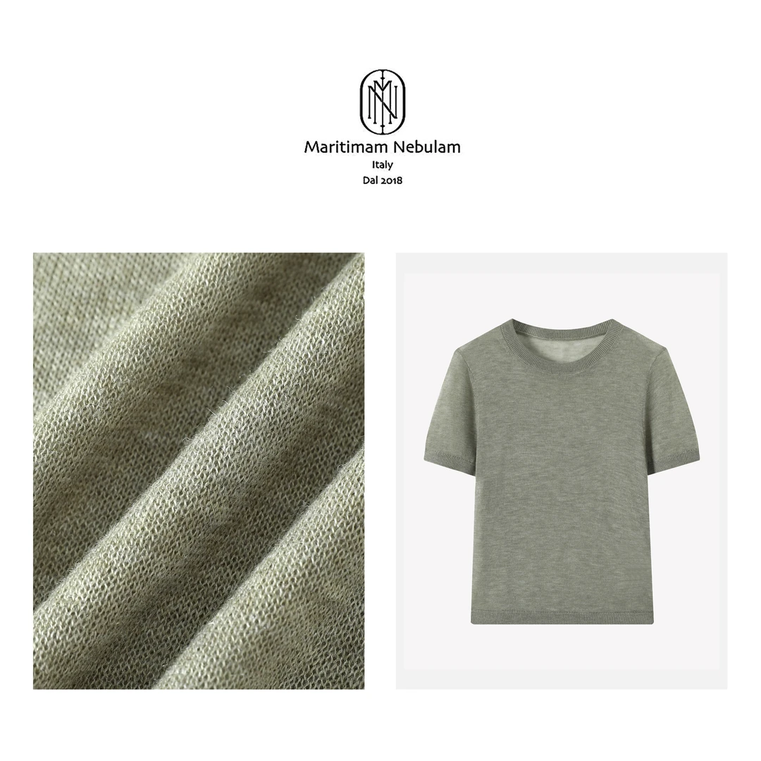 【亏】Maritimam Nebulam  经典圆领针织短袖 SZ2075