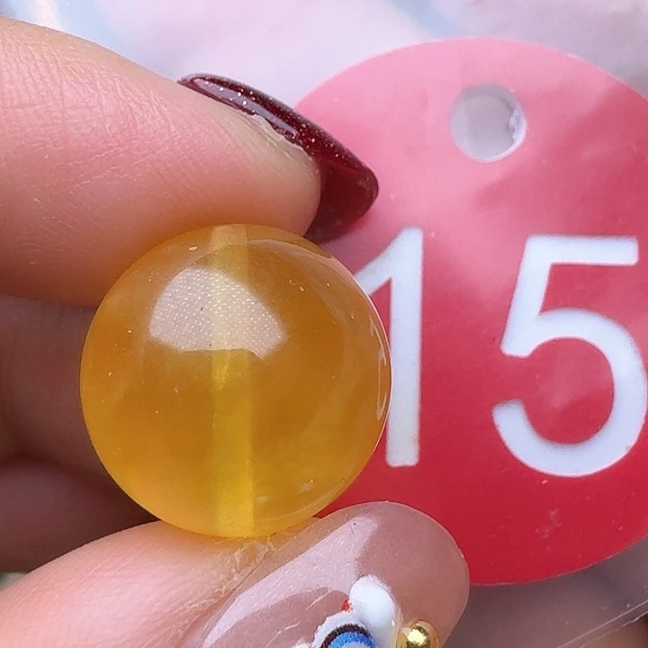 蜜蜡裸石未镶嵌金沙15.5m m