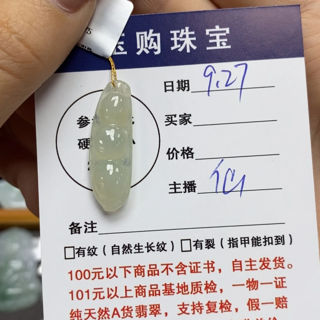 颈饰未镶嵌翡翠福豆