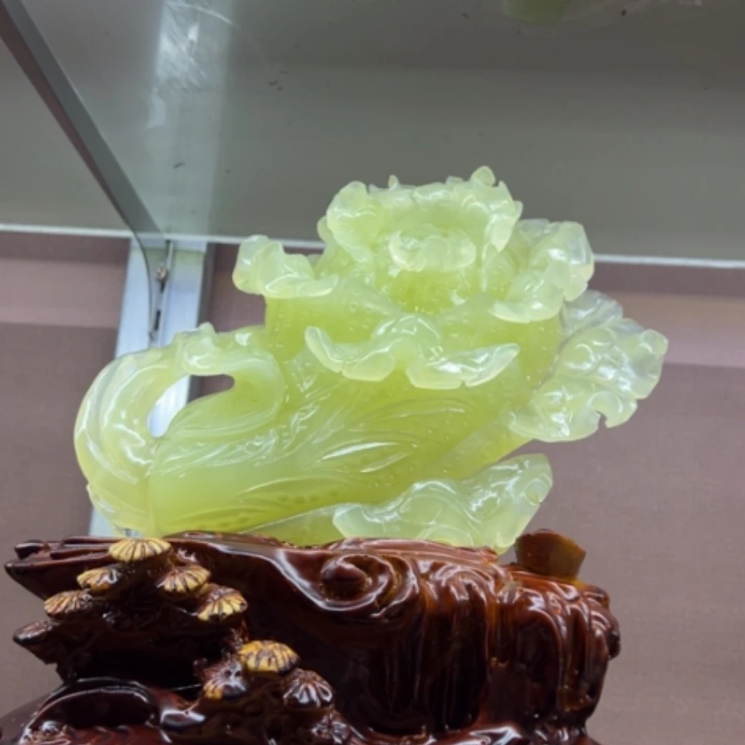 【闪购商品】未镶嵌蛇纹石玉珠宝奇石百财聚来