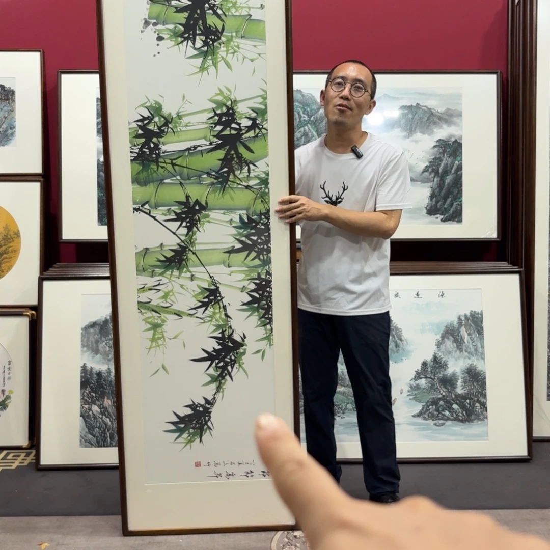 国画手绘作品带框210/60