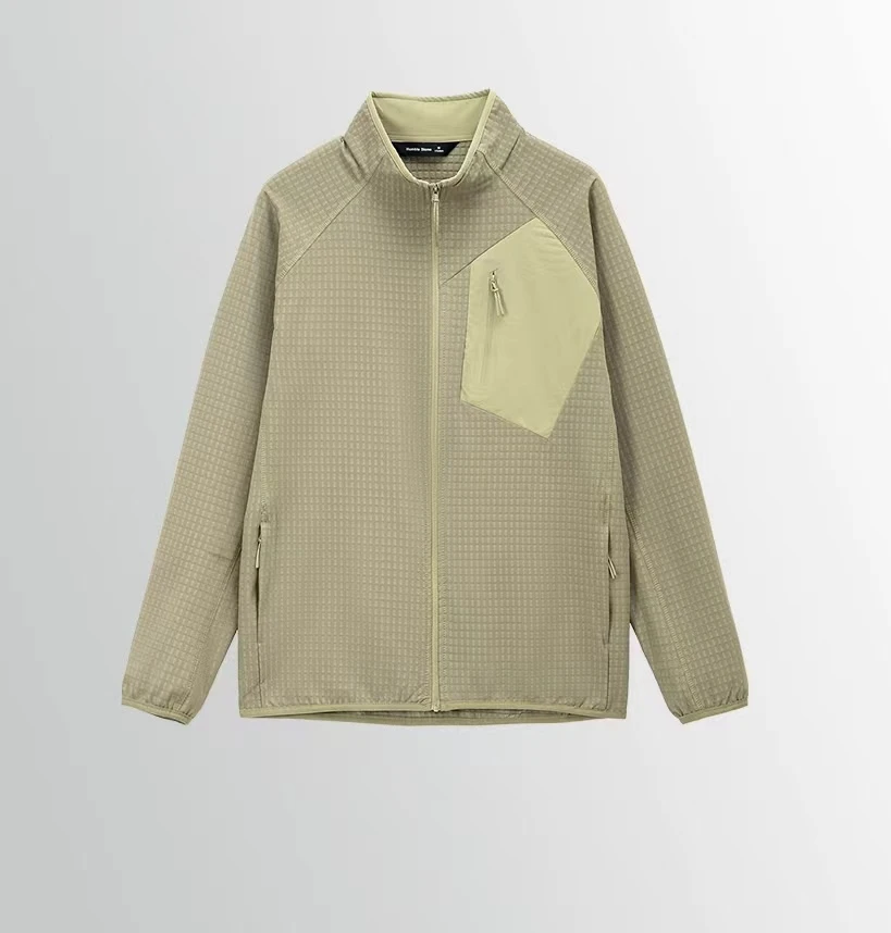 抓绒衣男 户外加绒保暖透气立领针织外套运动休闲拉链衫