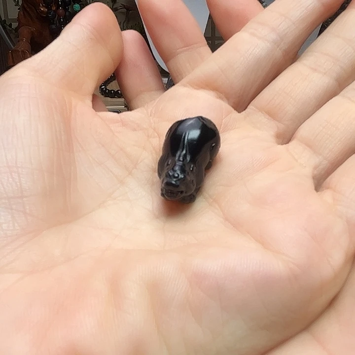 和田玉（墨玉）未镶嵌吊坠(赠链)貔貅